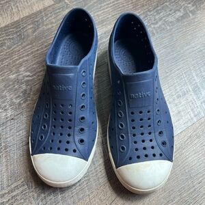 Native Jefferson Kids Shoes Navy Color Size 2 (Little Kids)